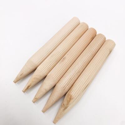 定制加工木制品直纹木质削尖工艺圆棒尖头榉木桉木圆木棒模型木棒